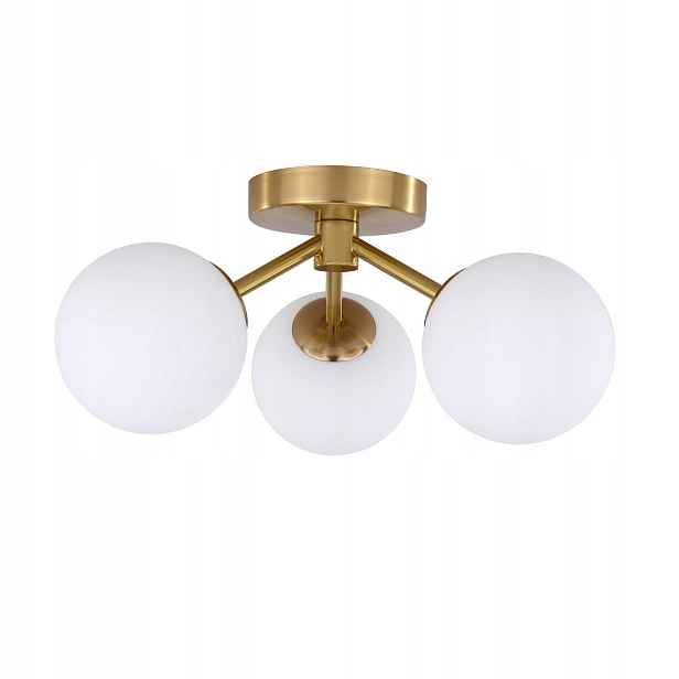 Stropní svítidlo zlaté skleněné bílé koule moderní do obývacího pokoje Light Prestige