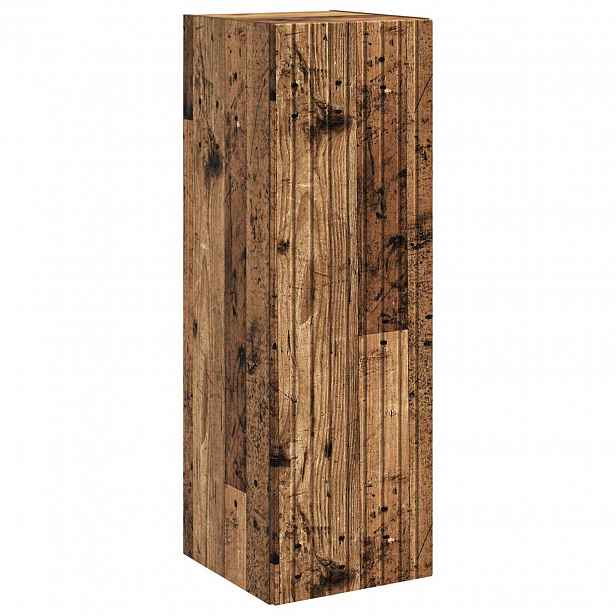 vidaXL Nástěnná koupelnová skříň Staré dřevo 33 x 34,5 x 60 cm