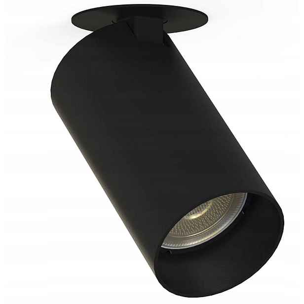 Lampa zapuštěná trubková bodová, pohyblivý reflektor, černá Nowodvorski