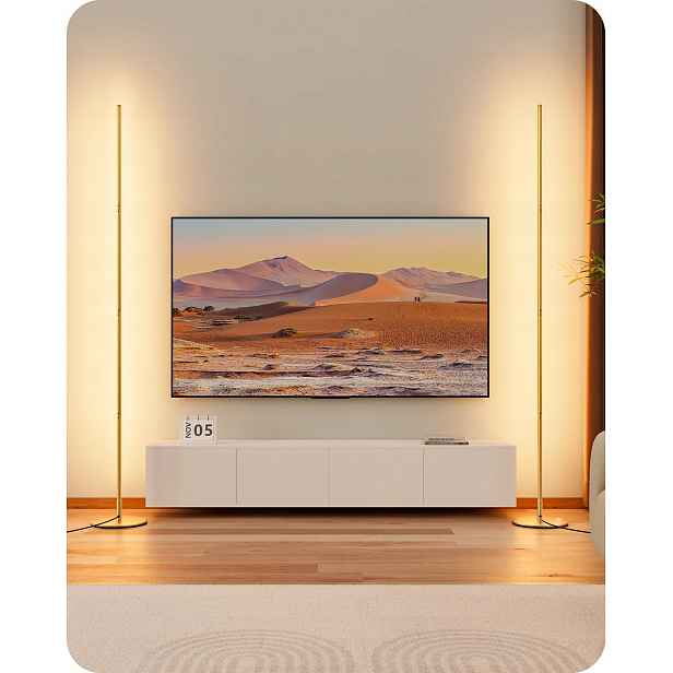 Led podlahová lampa 2 ks 146 cm minimalistická, stmívatelná, 3000K zástrčka Uk