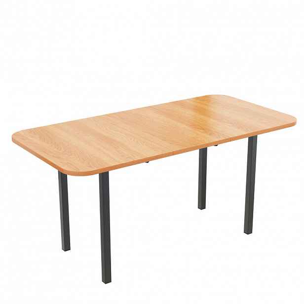 Modfu JÍDELNÍ stůl z MDF 160x80x75 cm dekor americký bílý dub rozkládací s odolným povrchem a pevnou konstrukcí