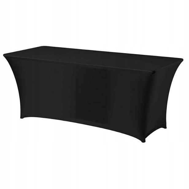 Obdélníkový ubrus bez žehlení 150 x 760 cm Jersey černý Hendi 814406