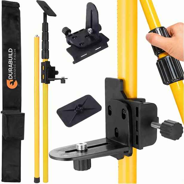 Rozpěrná Tyč Pro Laser 300 CM Teleskopická Tyč Pro Vodováhu, Stativ 3 M