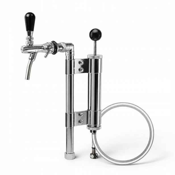 Ruční pumpa na pivo s nalévačem Kompensator 5/8 Bsp Chromovaná