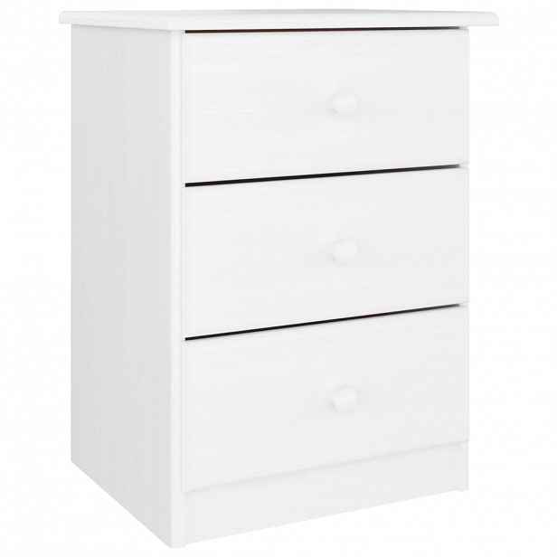 vidaXL Noční stolek ALTA bílý 41 x 35 x 55,5 cm masivní borové dřevo