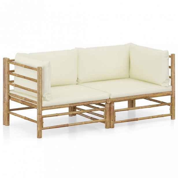 Zahradní set bambus / látka Krémová