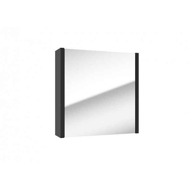 Zrcadlová skříňka SAT Delano 60x60x15 cm černá DELANOE06015