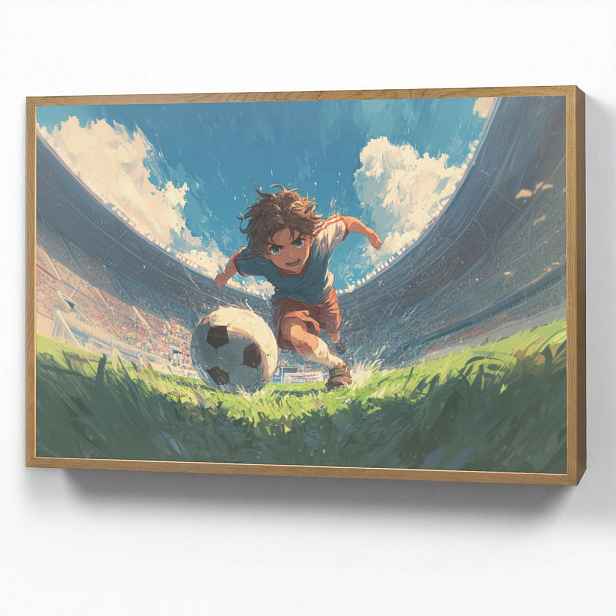 OnlyWow DOBÍJECÍ NOČNÍ LAMPIČKA Stadion - Fotbalista - Míč 100x70 cm