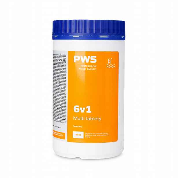 Pws Multi tablety 6v1 do bazénu 20g 2 kg bazénová chemie