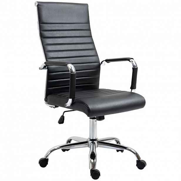 SHOPENTRA MANAŽERSKÁ židle, černá, umělá kůže, houpací funkce, ergonomická