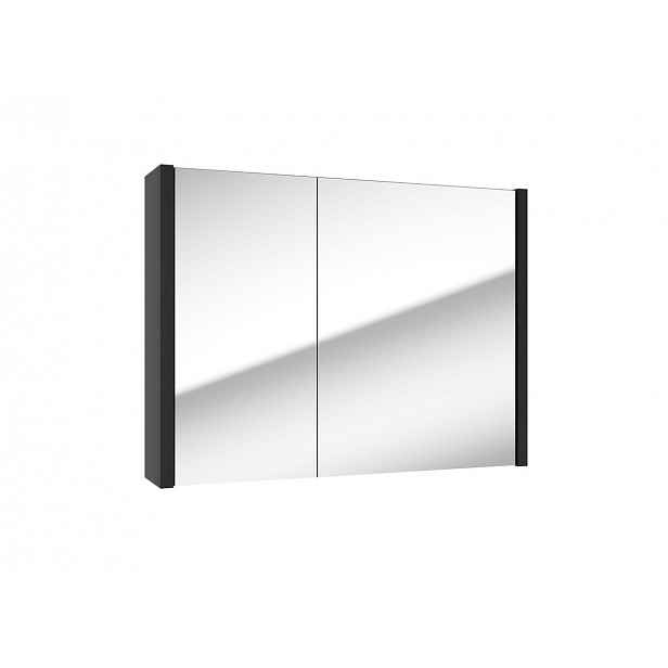 Zrcadlová skříňka SAT Delano 80x60x15 cm černá DELANOE08009