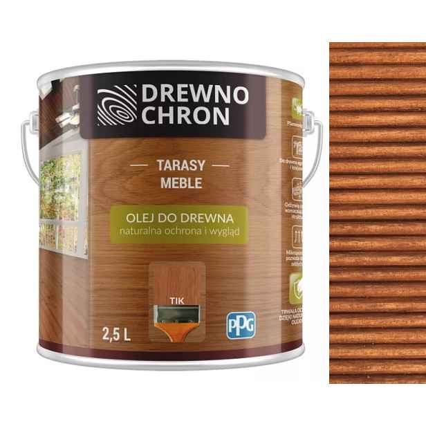 Drewnochron Olej Na Dřevo Teras Nábytku 2,5 L Tik Tek Teak