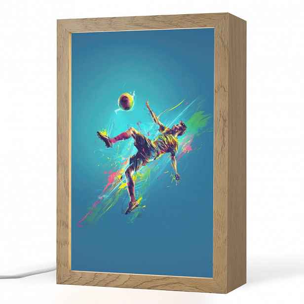 OnlyWow NOČNÍ LAMPIČKA Fotbalista - Stříkající barva - Barevné - Míč 20x30 cm