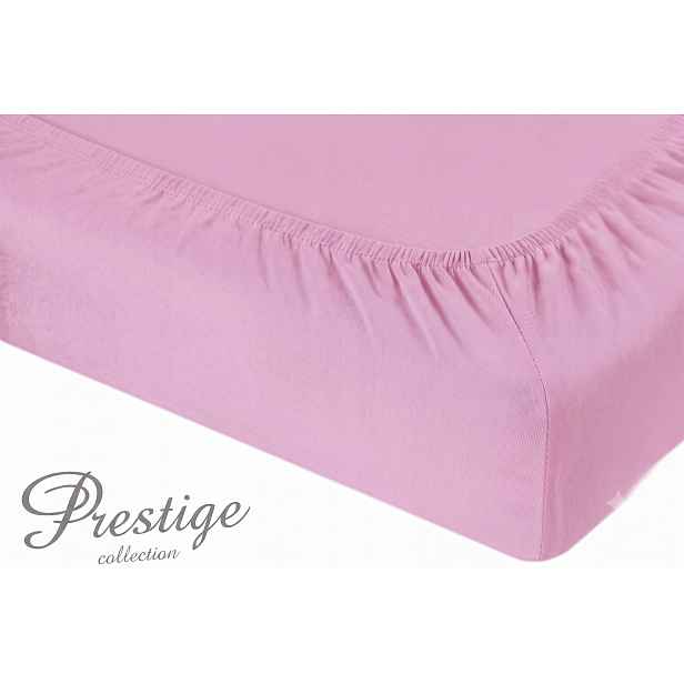 Prostěradlo Jersey s gumičkou 160x200 Světle růžová Prestige Collection 160 g/m2