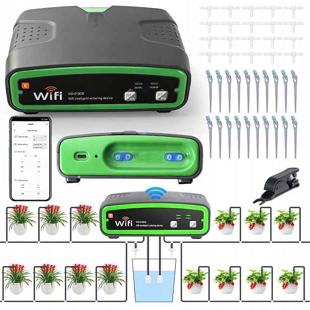 Systém Automatického Inteligentního Zavlažování Rostlin Sada Wifi/app Timer
