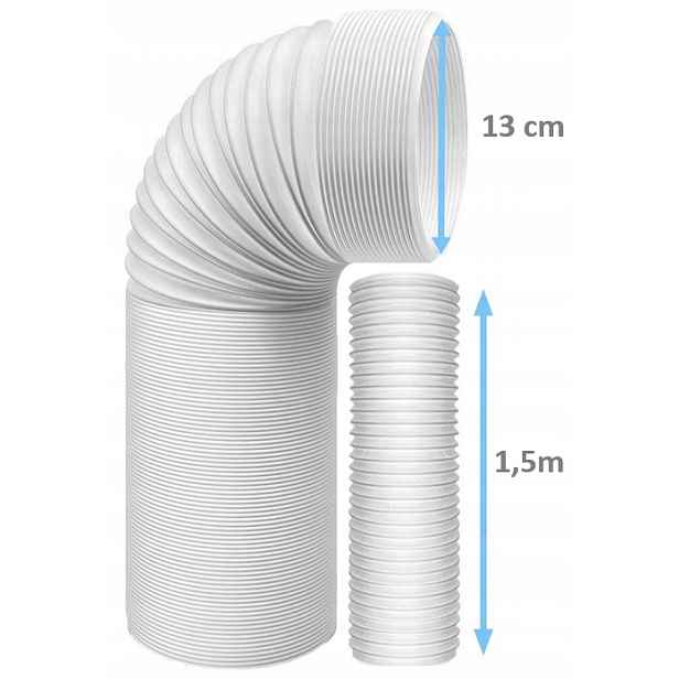 Trubka Do Klimatizátoru Délka 1,5 m Průměr 13 cm Silná Elastická Harmonika