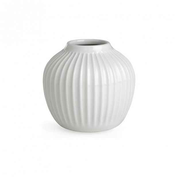 Bílá kameninová váza Kähler Design Hammershoi, výška 12,5 cm