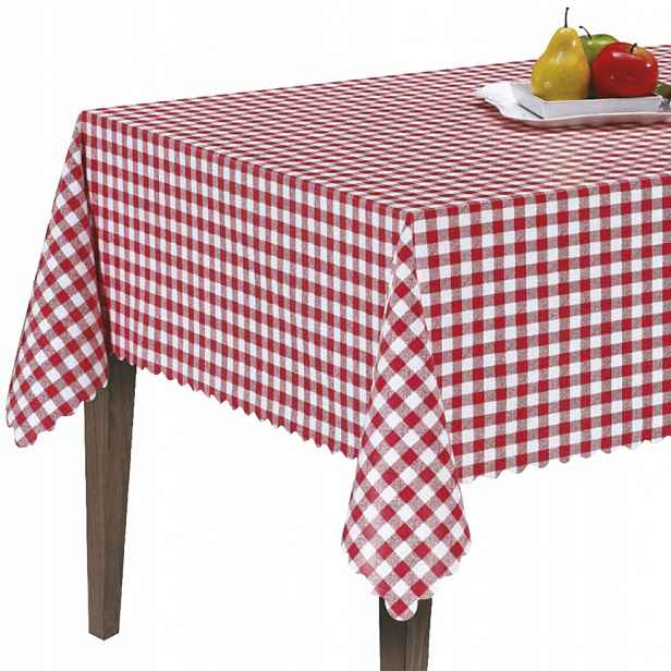 Cerata Na Stůl Obrus Červená Italská Mřížka 140x500