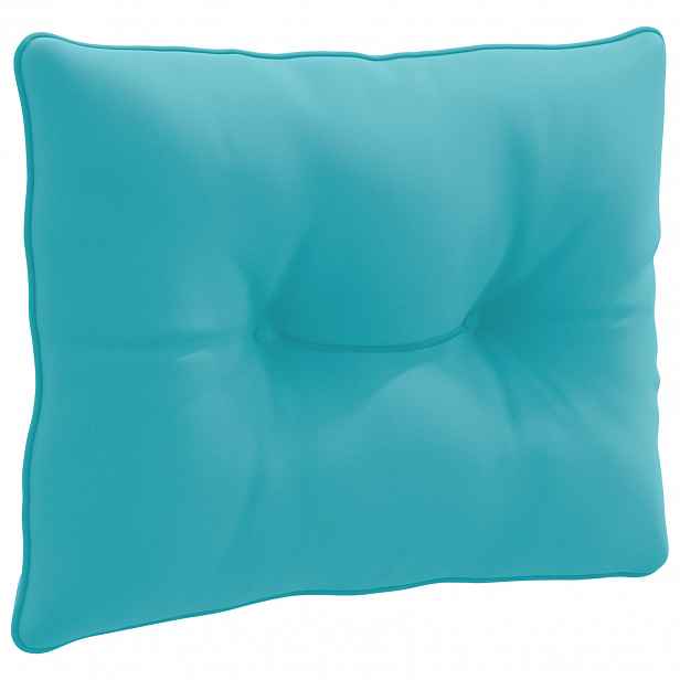 vidaXL Zádový polstr PUTTEN 100% polyester Tyrkysová 50 x 40 x 10 cm