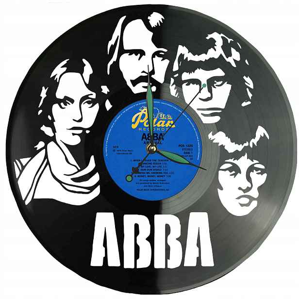 Abba Vinylové Nástěnné Hodiny Dekorativní Moderní Vinylová Deska Dárek