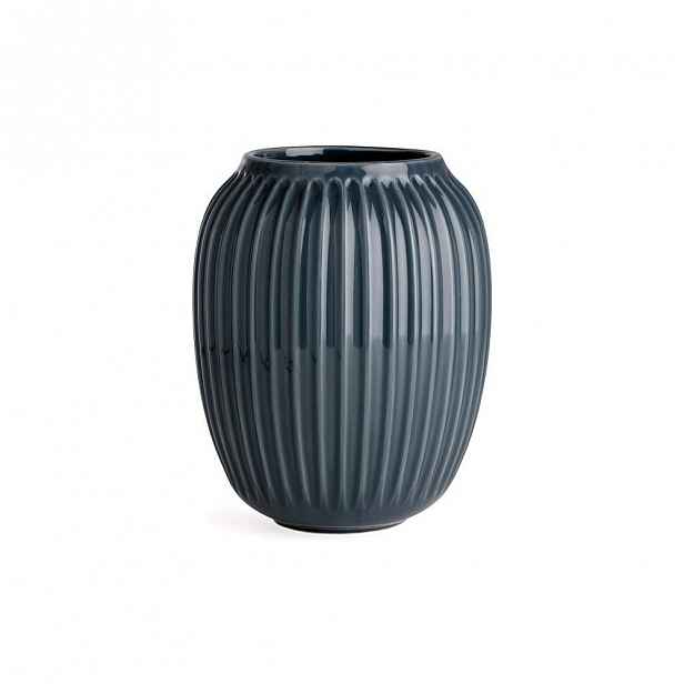 Antracitová kameninová váza Kähler Design Hammershoi, výška 20 cm