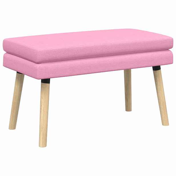 vidaXL Dvouúrovňová lavice Růžová 80 x 40 x 47 cm Textil