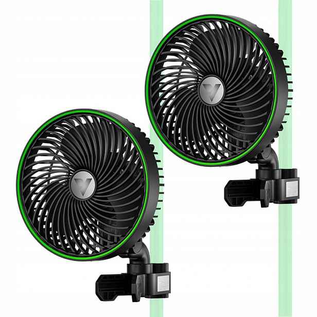 Vivosun AeroWave E6 Gen2 2x ventilátor Ø15 cm oscilace WiFi Ec IP54
