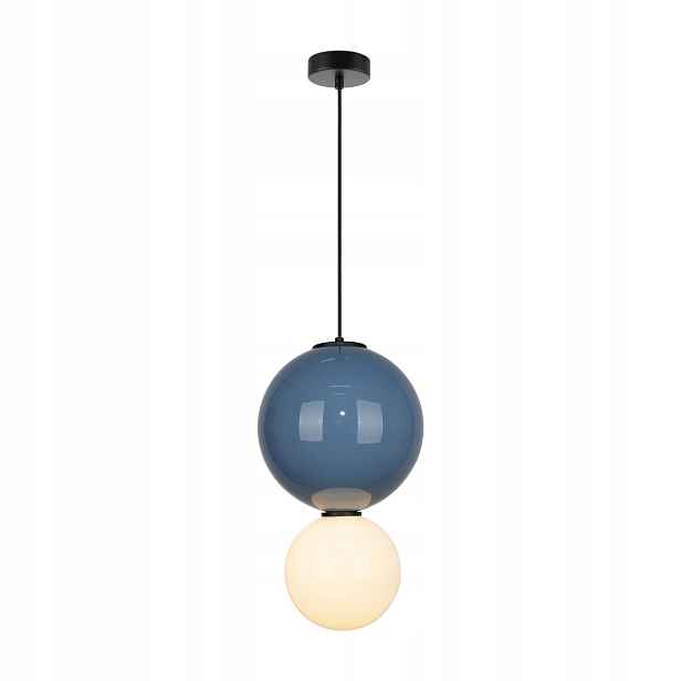 Závěsná Led lampa 7W černo-modrá Pieve Italux 3000K 867lm