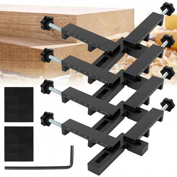 Hliníkové Úhelníky 90 Stupňů 140 MM – Sada 4 Ks Pro Truhlářský Nábytek