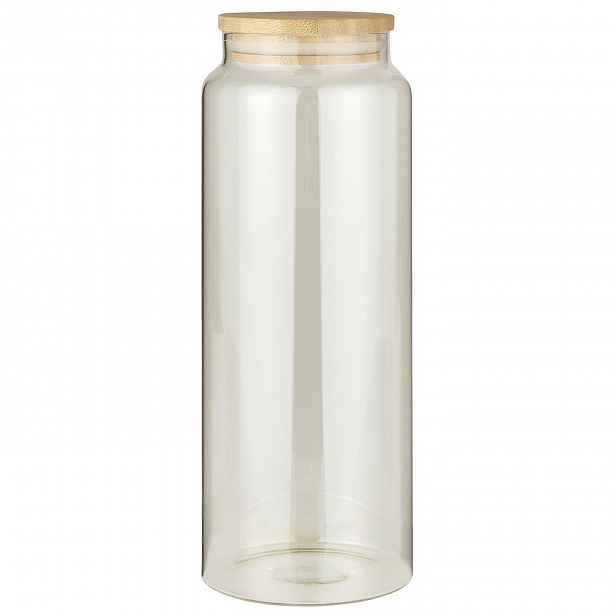 IB Laursen Skleněná dóza na potraviny BAMBOO s bambusovým víkem 1750 ml