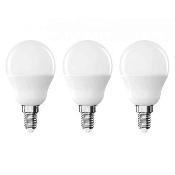 LED žárovka (3 ks) Classic Mini Globe, E14, 4,2 W, 470 lm