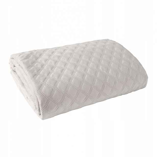 Přehoz na postel Velvi velvet moderní 220x240 018 teplá světlá šedá