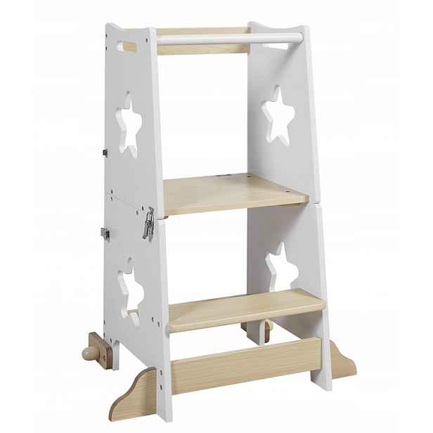 Učící Věž Kitchen helper bílá plošina Bdmu Kids