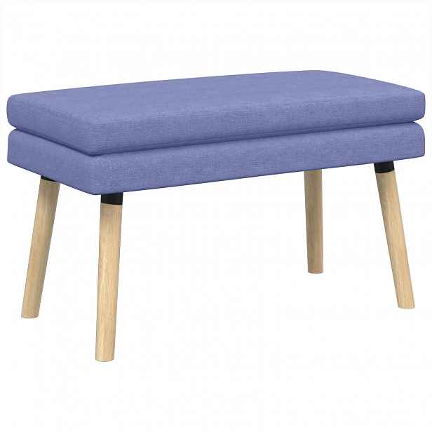 vidaXL Dvouúrovňová lavice Modrá džínovina 80 x 40 x 47 cm Textil