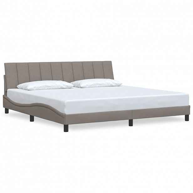 vidaXL Rám postele bez matrace Hanko taupe 200 x 200 cm textil