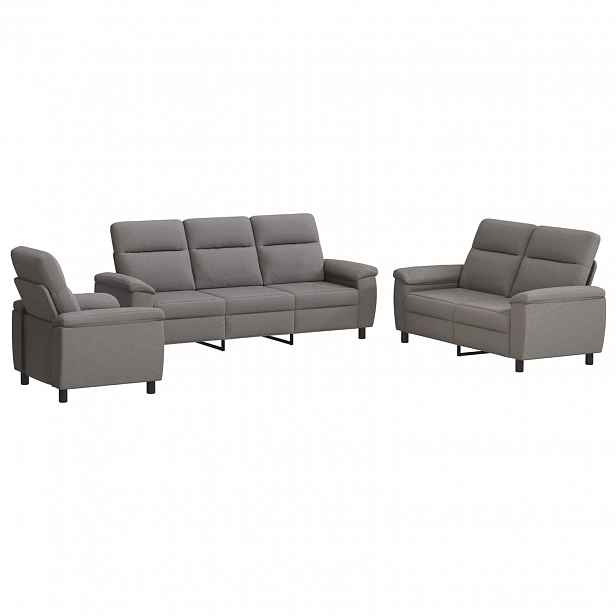 vidaXL Set pohovek 3 pcs Taupe Textil