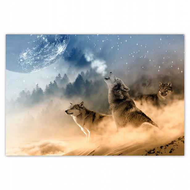 Fototapety flizelina 152x104 Vyjící vlk