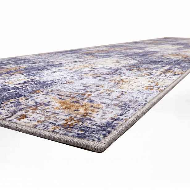Koberec Běhoun Koberec Vnitřní Modrý Orient 66x200 cm Obdélník