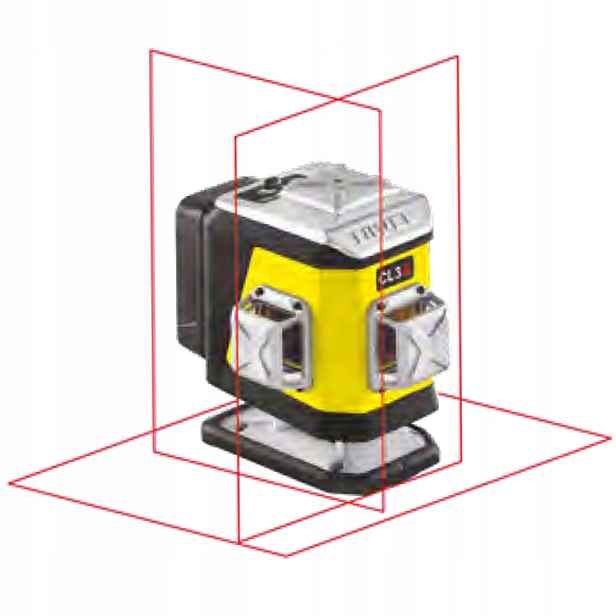 Křížový laser CL3R červený paprsek 3x360° s funkcí Bluetooth