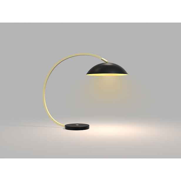 Stojací lampa Rosskoff v černé a zlaté barvě