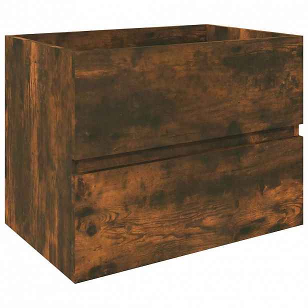 vidaXL Skříňka pod umyvadlo kouřový dub 60x38,5x45 cm kompozitní dřevo