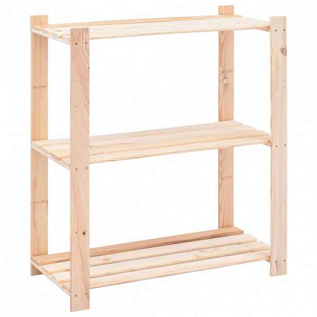 vidaXL Úložný regál 3 police 80 x 38 x 90 cm masivní borovice 150 kg