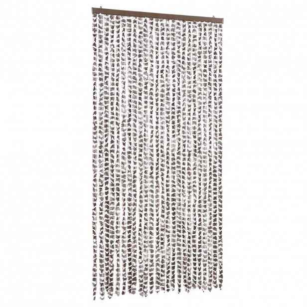 vidaXL Závěs proti hmyzu taupe a bílý 100 x 220 cm Chenille