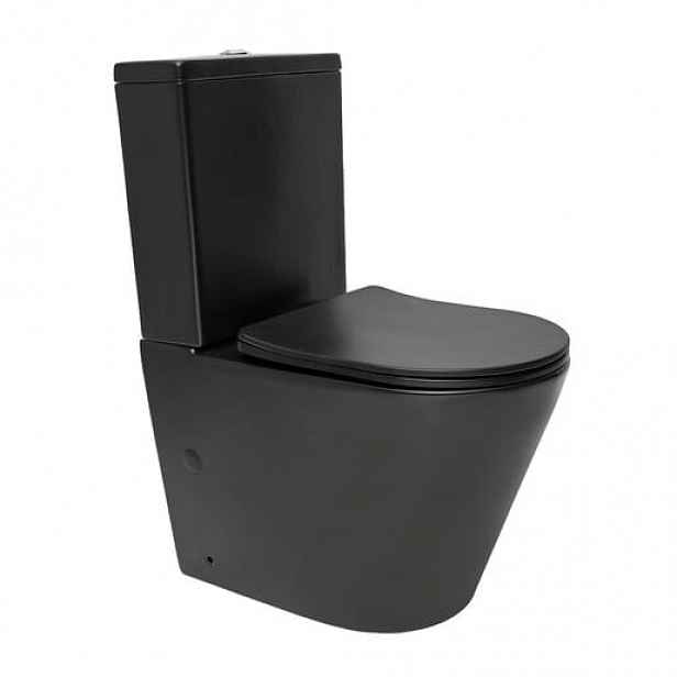 WC kombi komplet SAT Infinitio černá matná mat vario odpad SATINF031VPSNBKM