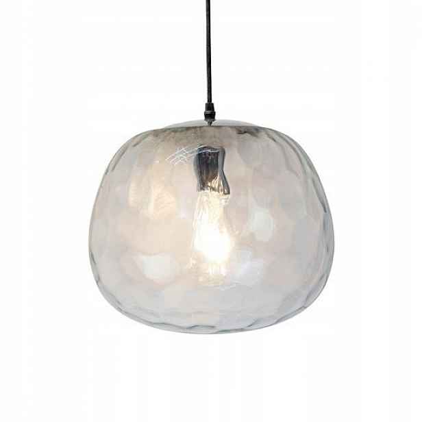 Závěsná Bodová Lampa Nad Ostrov Bar, Kulatá, Skleněná, Průhledná, 25 CM, E27