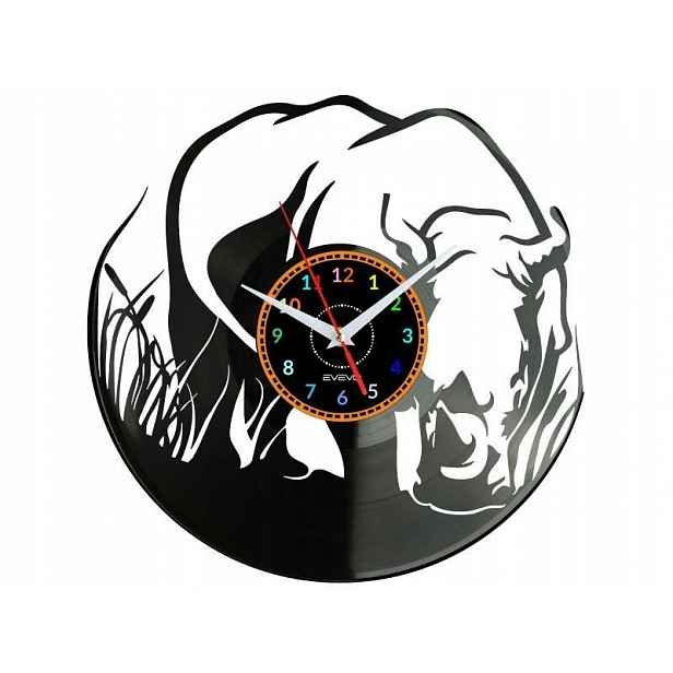 Nosorožec Dárek Originální dekorace do domu Hodiny z vinylové desky