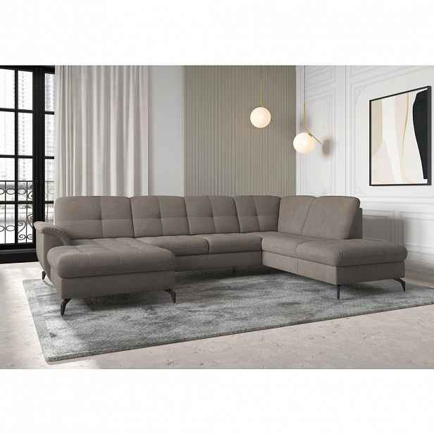 Sit & More SEDACÍ SOUPRAVA, textil, jílová barva