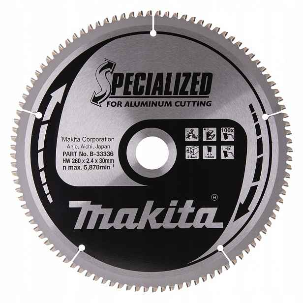 Makita B-33336 Kotouč Na Hliník 260x30 mm 100Z