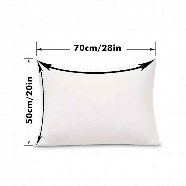 TEMU Luksusní Polštářový Potah - Tlustý, Nadměrné Rozměry v Elegantní Bílé Barvě se Zapínáním na Zip