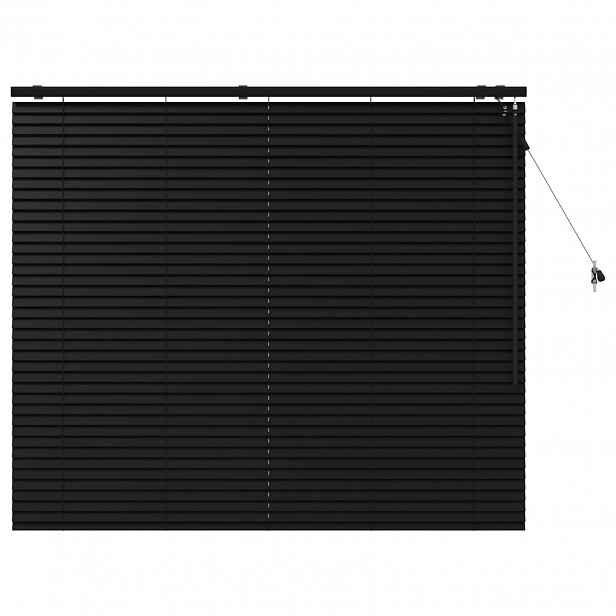 vidaXL Venet školní žaluzie Černá 155 x 130 cm 35 mm Masivní paulovnie